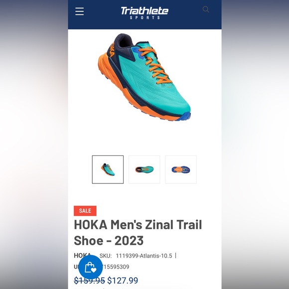 Hoka ONE ONE M Zinal - size US: 10D, UK 9.5 - Picture 11 of 13